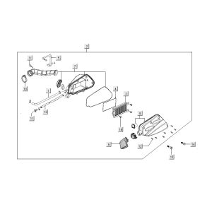 Boîte à air  Kymco Super 8 Street 4 temps bleu