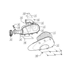 Boîte à air  Kymco Yup 2t ac classic green