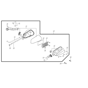 Boîte à air  Kymco Super8 Street 50i E4 Matt Grey