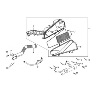 Boîte à air  Sym X'PRO 125