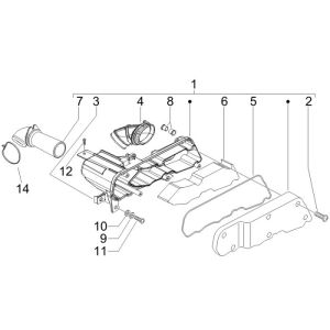 Boîte à air  2 Vespa LXV 2 temps