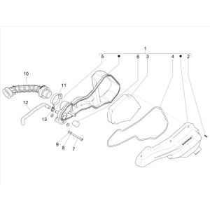 Boîte à air  4 temps Piaggo Zip (injection euro5 IGET)