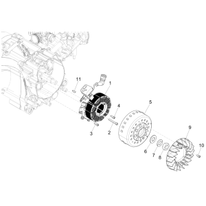 Volant magnétique Vespa GTS 125 4T E5 ABS 2021 (EMEA)