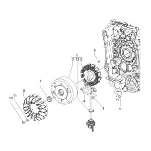 Volant moteur Vespa LXV 2 temps