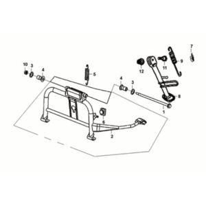 Bras de démarrage principal Sym Jet 14 50I E5