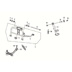 Béquille principale - bras de démarrage Sm Fiddle III 50 E3