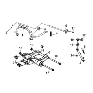 Main stand - kick starter arm Sym ADX 125i ABS+ TCS E5 2023