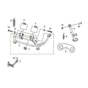 Main stand - kick starter arm Sym Crox 50 E5