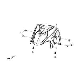 Pare-boue avant Sym Joymax 125I ABS gris mat (GY-7450U)