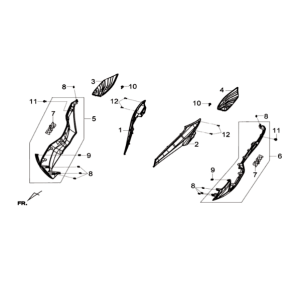 Placage 2 Sym Joymax 125I ABS gris mat (GY-7450U)