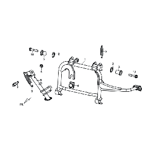 Béquille centrale/béquille latérale Sym Tonik