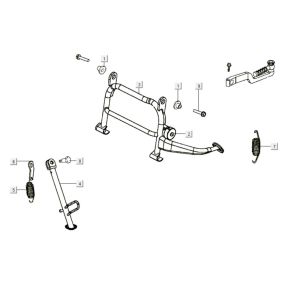 Béquille centrale - Béquille latérale Kymco Like 200i Noir