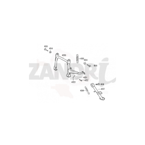 Béquille intermédiaire Santini Capri 125cc argent