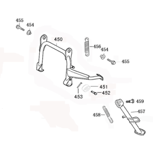 Béquille intermédiaire Fosti Touring 125cc argent