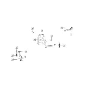Béquille intermédiaire Kymco Agility 12' 4 temps rouge
