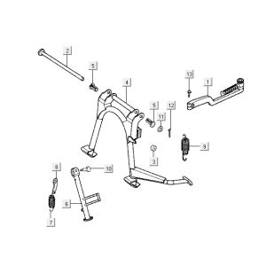 Pied intermédiaire Kymco Vitality 2t ac rouge