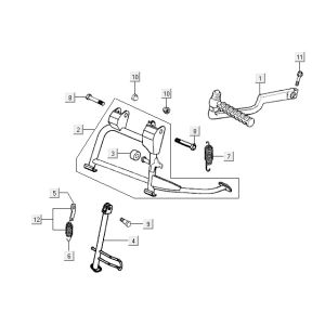 Pied intermédiaire Kymco Vitality 4t ac anthracite