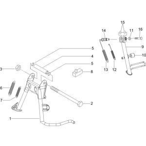 Béquille centrale Vespa Lx 45km 4 temps 4 soupapes