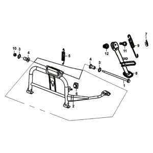 Béquille centrale/béquille latérale Sym Jet 14 125I E4