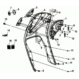 Flacon Avant Plaque. Interior by Sym Mio 50I (WH-8018P/BK-001C) noir et blanc