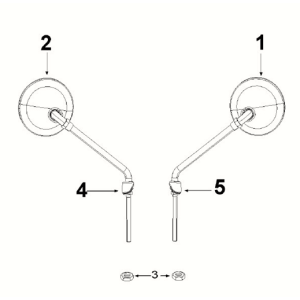 Rétroviseurs Peugeot Django 4 temps E5