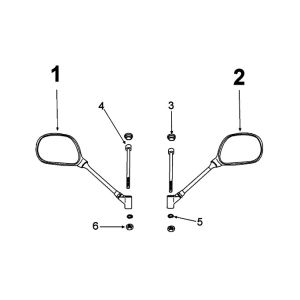 Mirrors Peugeot Kisbee 2-takt