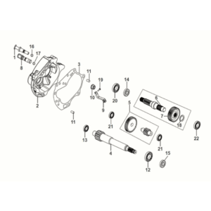 Mission case - arbre de transmission Sym Mio 50I E5
