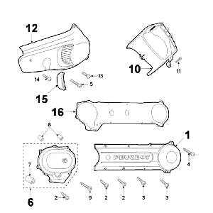 Capot moteur Peugeot Fox rouge-Motor-Afdekplaat-Peugeot-Fox-rood