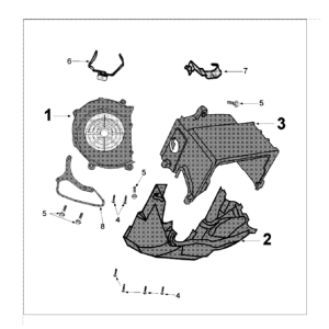 Motor afdekplaat Peugeot Tweet 125 V E3 2013-2017