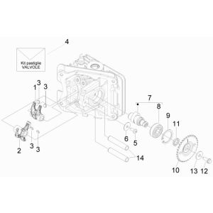 Arbre à cames Piaggio New Fly 4 temps 4 soupapes