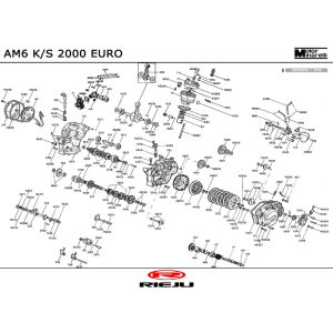 Moteur Rieju RR noir 2001 2 temps