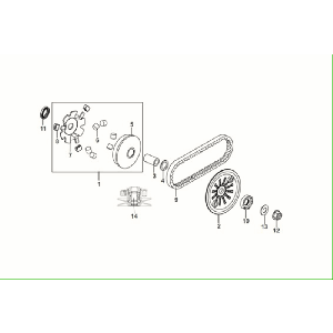 Variateur - courroie trapézoïdale Sym Fiddle ll Euro 5