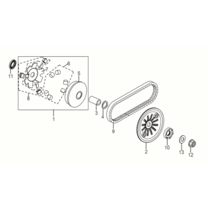 Face d'entraînement mobile Assy Sym Symphony ST 50 E5