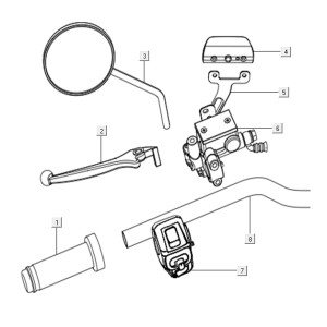 Commutateur de rétroviseur gauche Niu N-pro