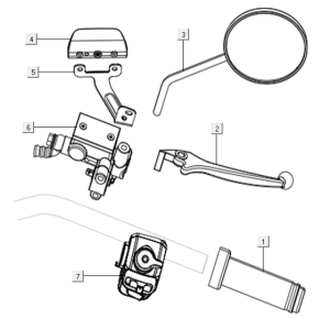 Commutateur de rétroviseur droit Niu N-pro