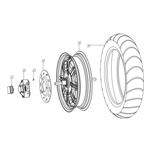 Roue arrière - moteur Niu n-Pro