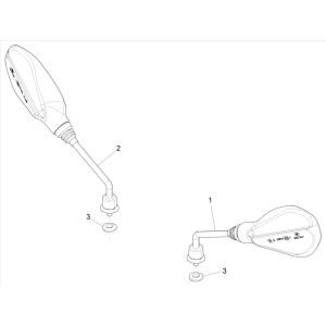 Rétroviseur 4 temps Piaggo Zip (injection euro5 IGET)