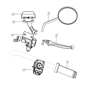 Commutateur de rétroviseur droit Niu N-GT