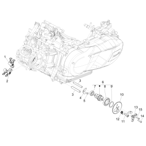 Arbre à cames Vespa GTS 125 4 temps IE ABS Euro4 2016-2018