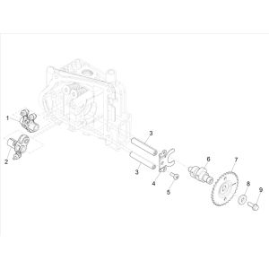 Arbre à cames 4 temps Piaggo Zip (injection euro5 IGET)