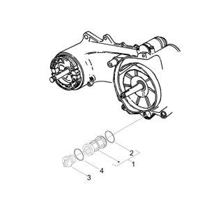 Filtre à huile Vespa LXV 25km 4 temps 2 soupapes