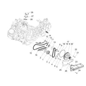 Pompe à huile Vespa GTS 125 4 temps IE ABS Euro4 2016-2018