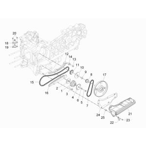 Pompe à huile Vespa GTS 300 HPE 4T 4V IE ABS E4 2019 (EMEA)