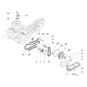 Pompe à huile Vespa Sprint 125 4T 3V IE ABS E5 2021 (EMEA)