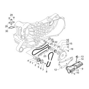 Pompe à huile Vespa LXV 25 km 4 temps 2 soupapes