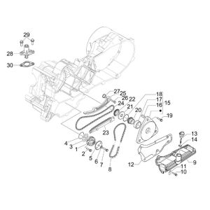 Pompe à huile Vespa Lx 45km 4 temps 4 soupapes