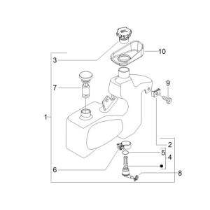 Réservoir d'huile Piaggio Liberty 2 temps