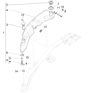 Réservoir d'huile Piaggio NRG Power 50 2 temps LC Euro 4