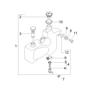 Réservoir d'huile Vespa LXV 2 temps