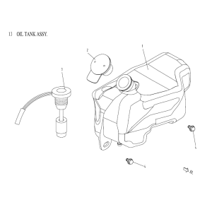 Réservoir d'huile AGM Venom noir